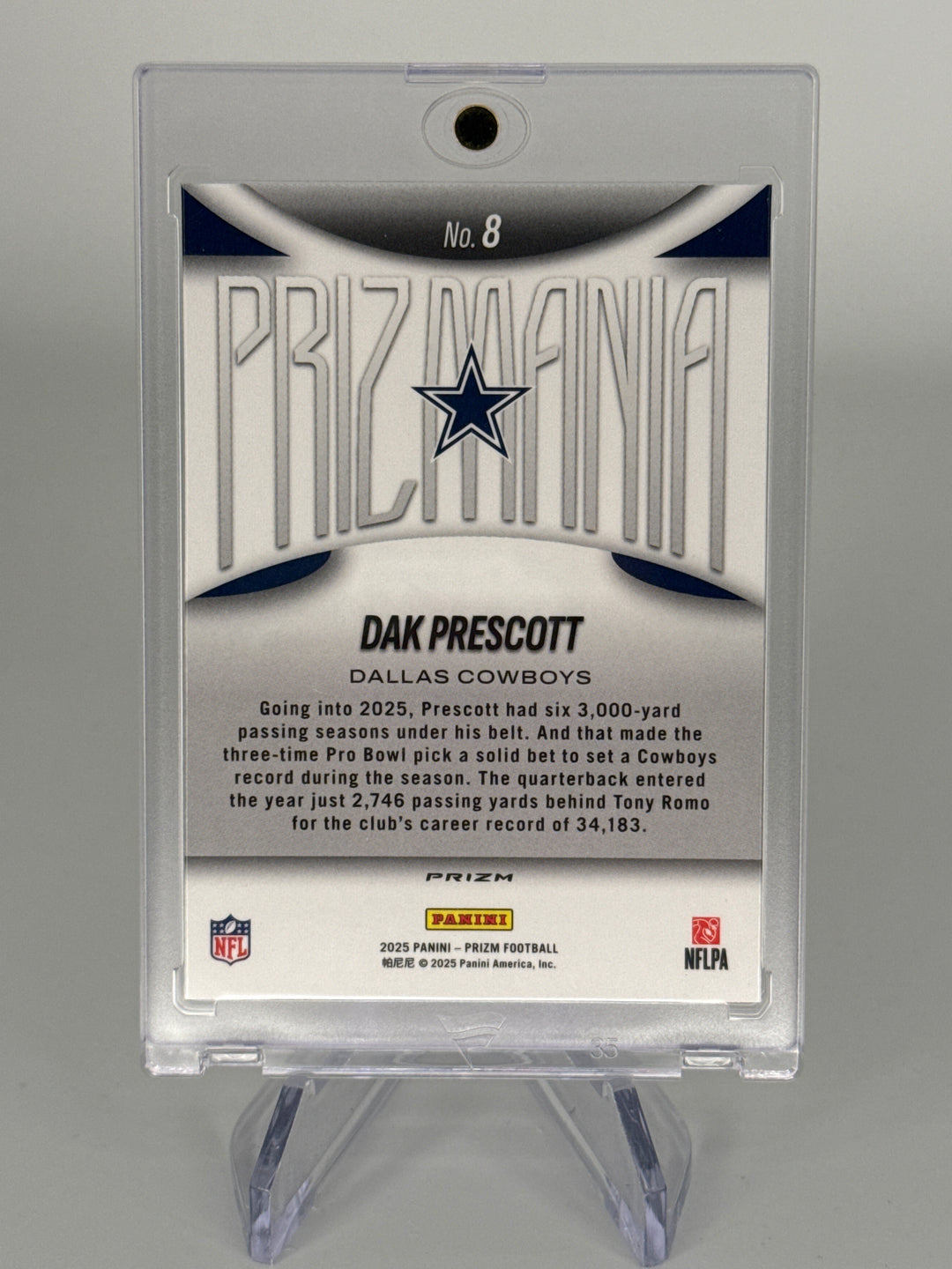 Dak Prescott 2025 Panini Prizm SSP Case Hit Prizmania