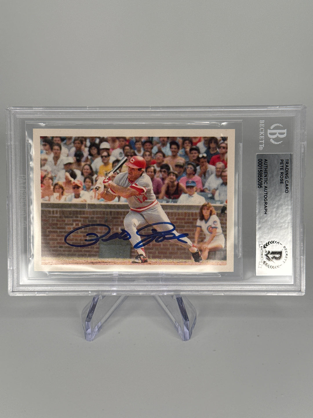 Pete Rose In Action BGS Authentic Auto