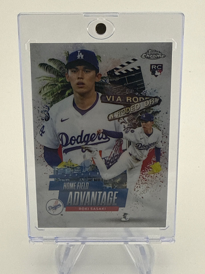 Roki Sasaki 2025 Topps Chrome Home Field Advantage Rookie SSP Case Hit