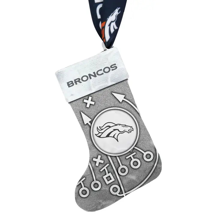 Denver Broncos Playbook Stocking Ornament