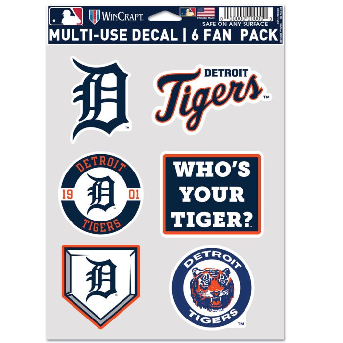 Detroit Tigers Multi Use Decal Fan Set