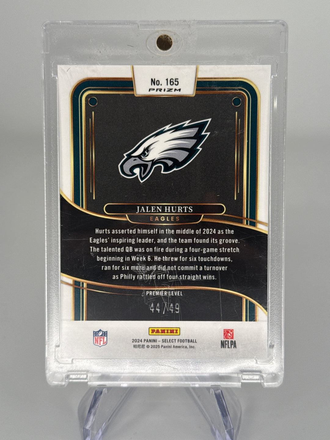 Jalen Hurts 2024 Panini Select Red Disco Prizm, 44/49