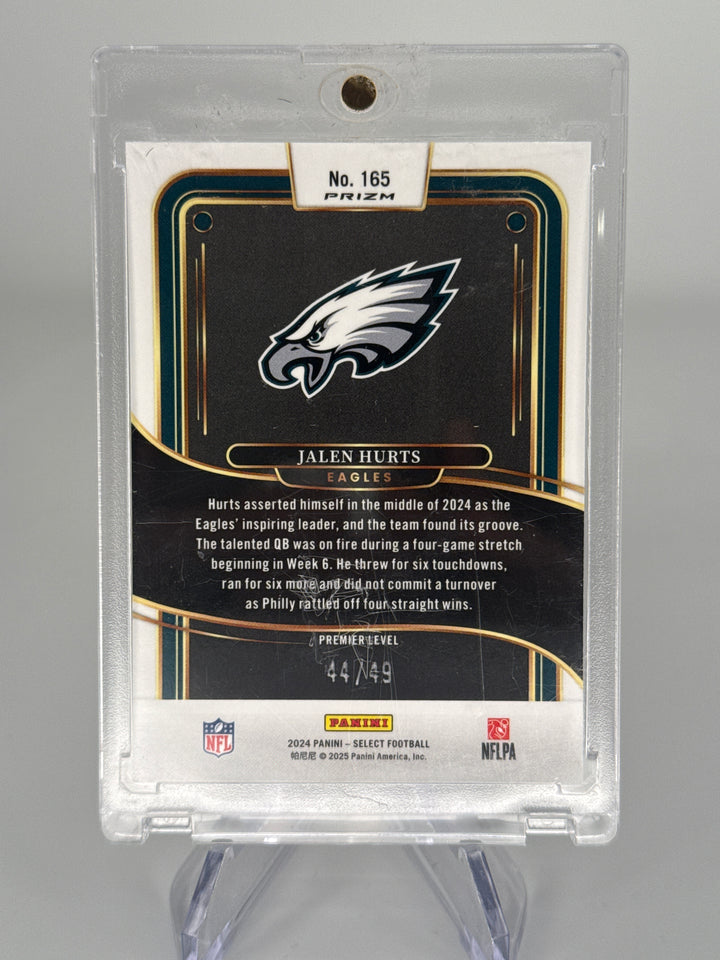 Jalen Hurts 2024 Panini Select Red Disco Prizm, 44/49