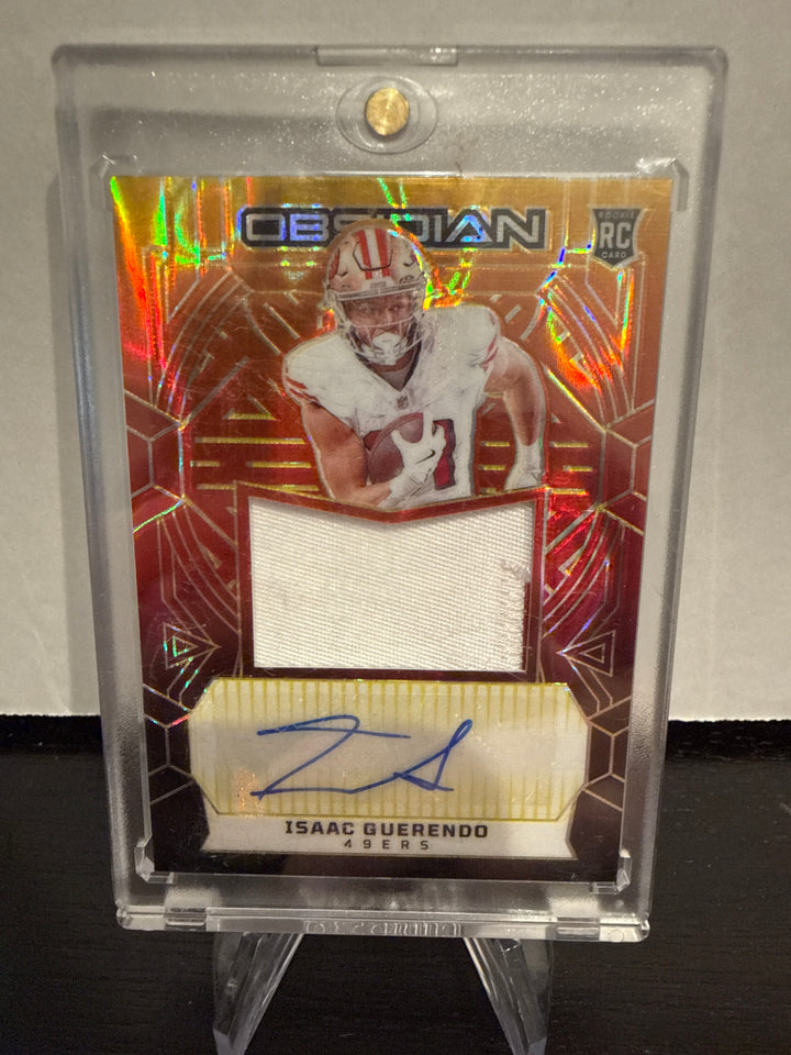 Isaac Guerendo 2024 Panini Obsidian Rookie Patch Auto, 04/28