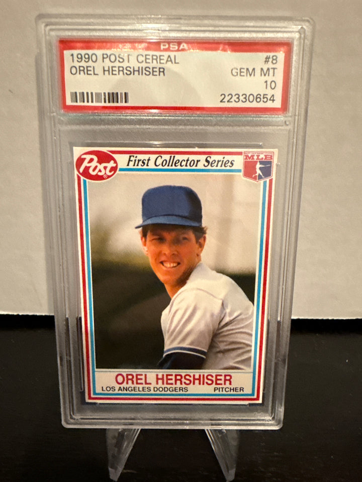 Orel Hershiser 1990 Post Cereal, PSA 10 Gem Mint