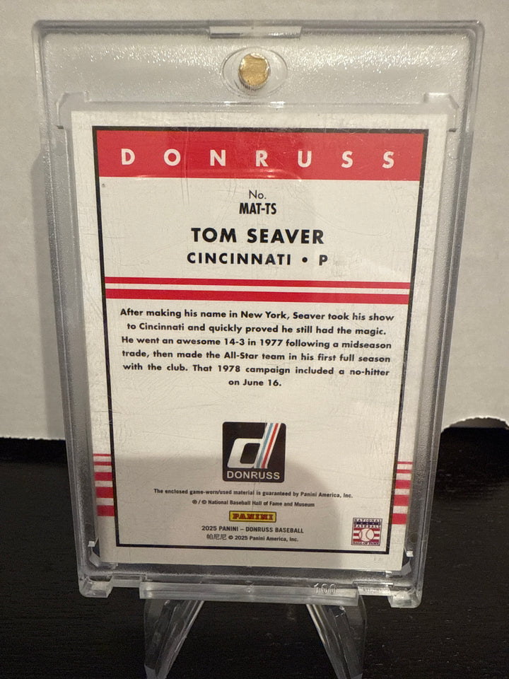 Tom Seaver 2025 Panini Donruss 1/1 Game Used Relic