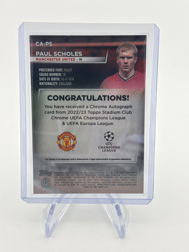 Paul Scholes 2023 Topps Stadium Club Chrome Auto