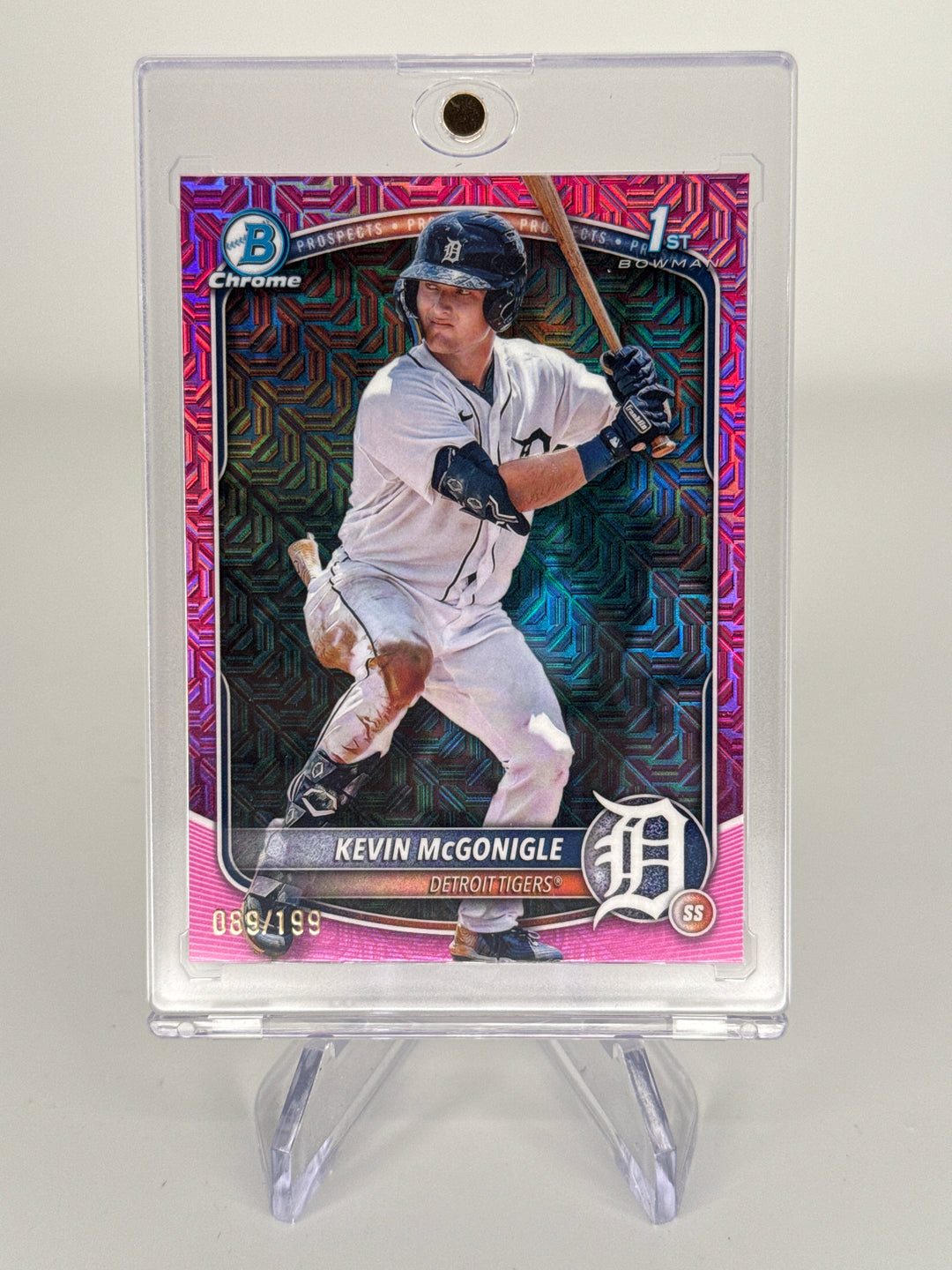 Kevin McGonigle 2025 Bowman Chrome Mega Box Pink Mojo Refractor 1st, 089/199