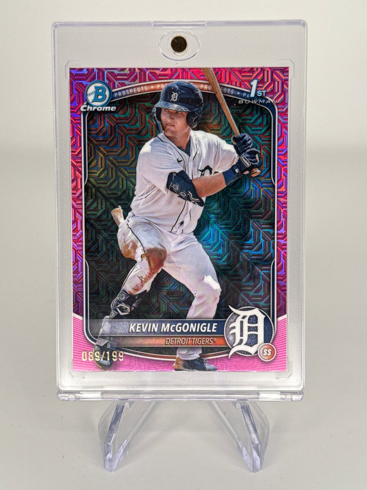 Kevin McGonigle 2025 Bowman Chrome Mega Box Pink Mojo Refractor 1st, 089/199