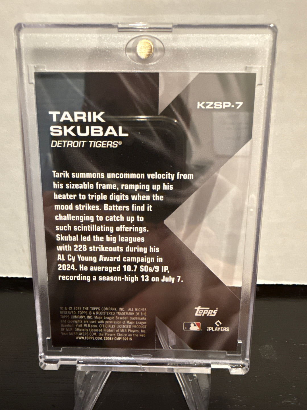 Tarik Skubal 2025 Topps Series 2 K-Zone SSP Reverse K Case Hit