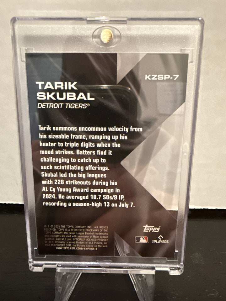 Tarik Skubal 2025 Topps Series 2 K-Zone SSP Reverse K Case Hit