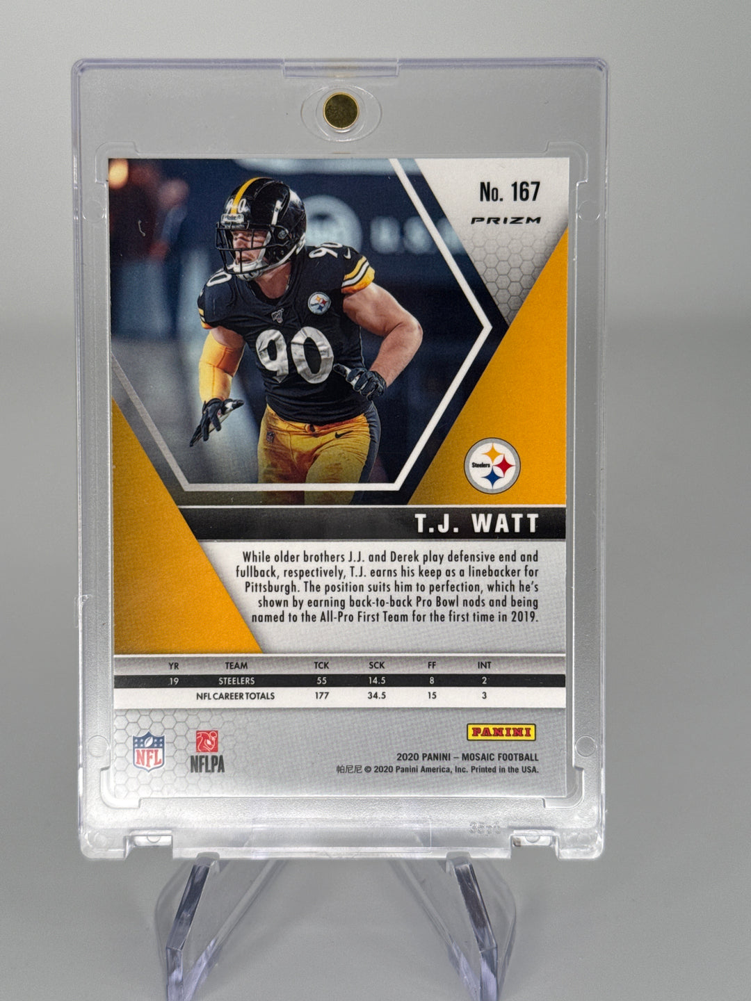 T.J. Watt 2020 Panini Mosaic Genesis SSP