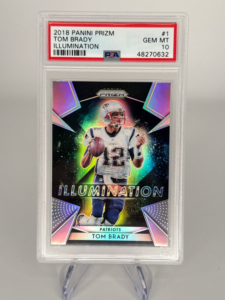 Tom Brady 2018 Panini Prizm Illumination Silver, PSA 10 Gem Mint