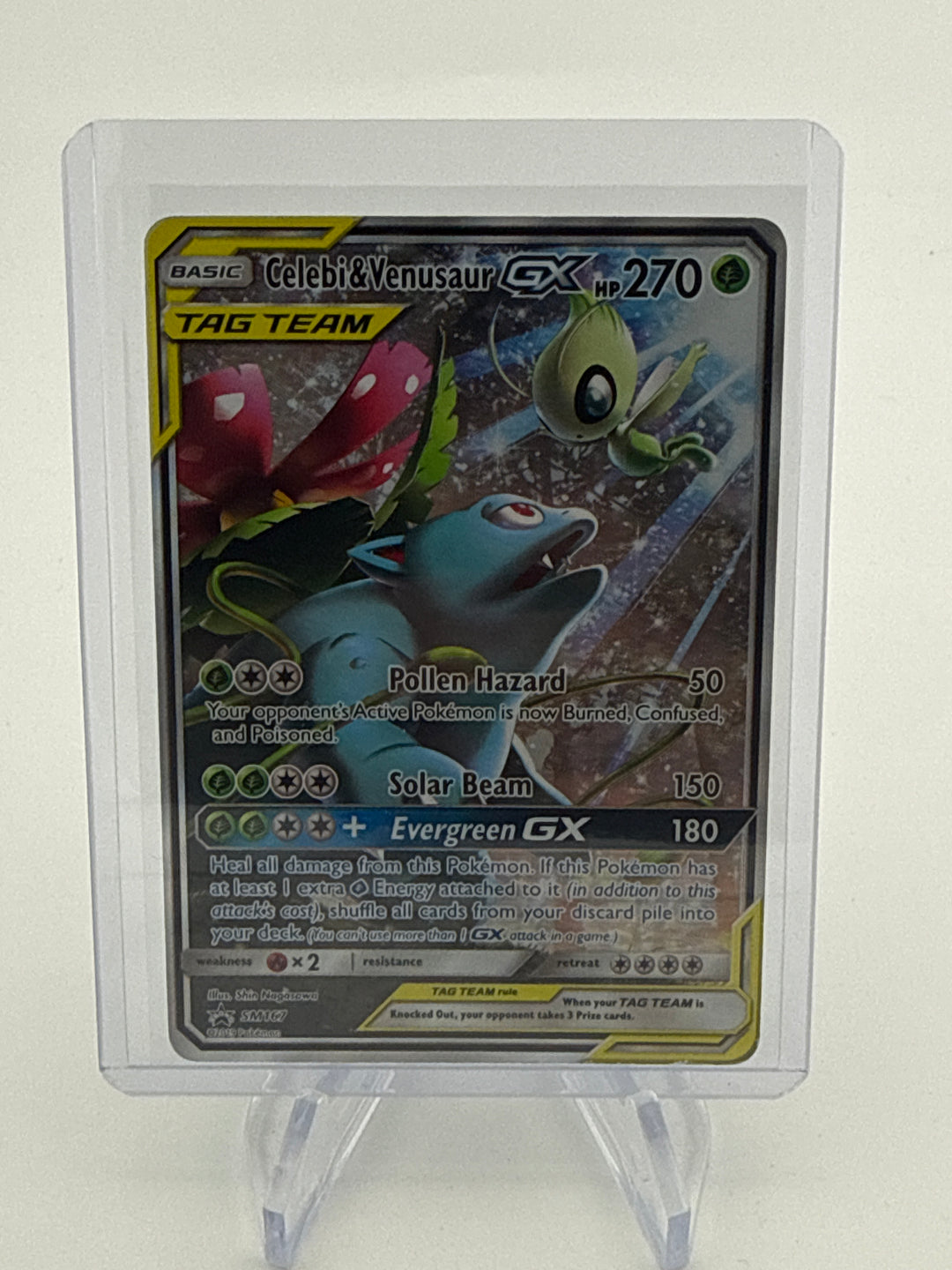 Pokemon TCG 2019 Celebi & Venusaur GX Ultra Rare SM167