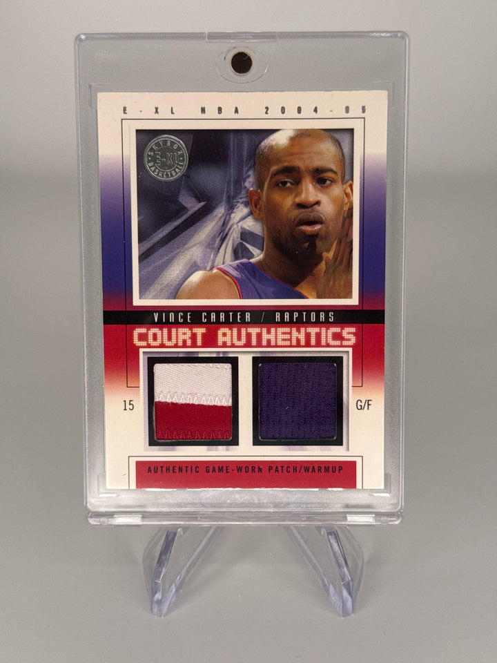 Vince Carter 2004 Fleer Skybox E-XL Court Authentics Dual Relic, 29/44