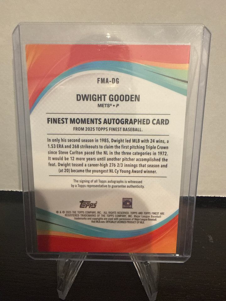 Dwight Gooden 2025 Topps Finest Moments Auto