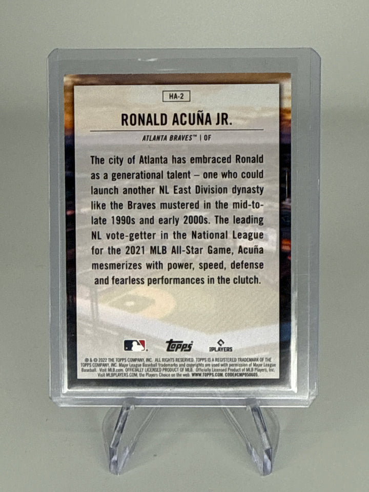 Ronald Acuna Jr. 2022 Topps Home Field Advantage SSP