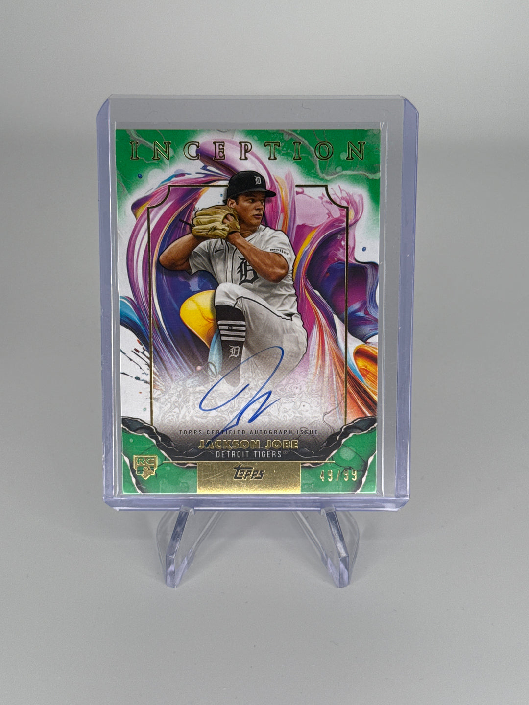 Jackson Jobe 2025 Topps Inception Green Rookie Auto, 49/99