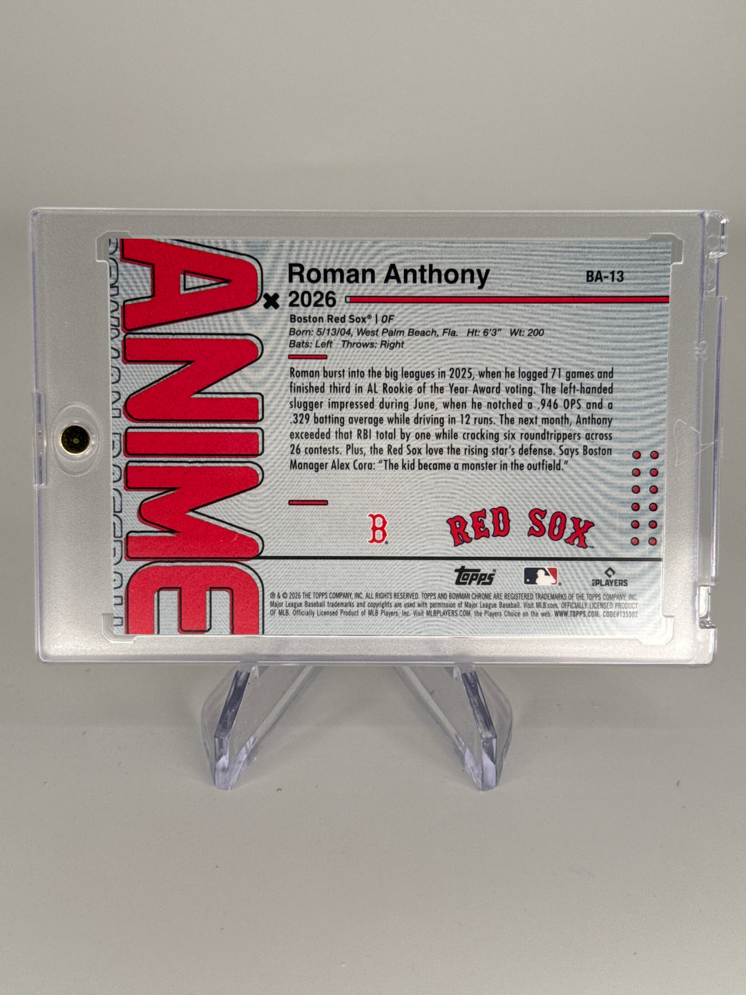 Roman Anthony 2026 Bowman Chrome Anime SSP Case Hit Rookie