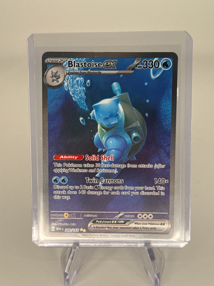 Pokemon TCG 2023 Blastoise EX Scarlet & Violet 151 Special Illustration Rare, 200/165