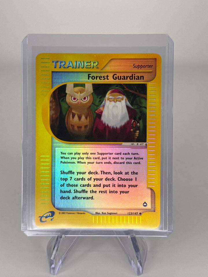 Pokemon TCG 2002 Forest Guardian Trainer Aquapolis Reverse Holo, 123/147