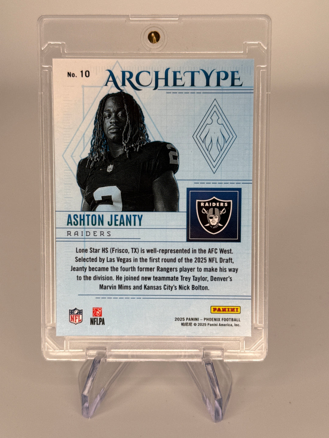 Ashton Jeanty 2025 Panini Phoenix Archetype SSP Case Hit Rookie