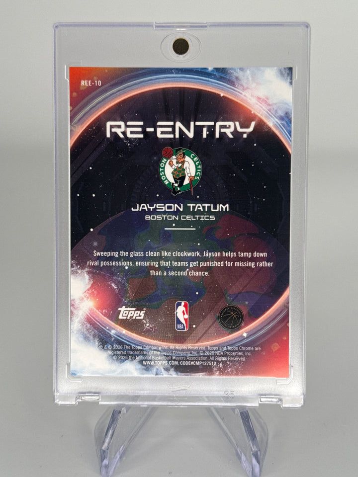 Jayson Tatum 2025 Topps Cosmic Chrome Re-Entry SSP Case Hit