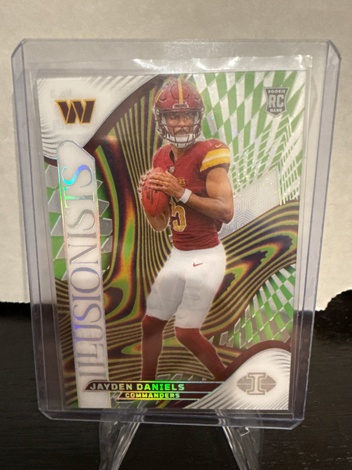 Jayden Daniels 2024 Panini Illusions Illusionists Stardust SSP Case Hit Rookie