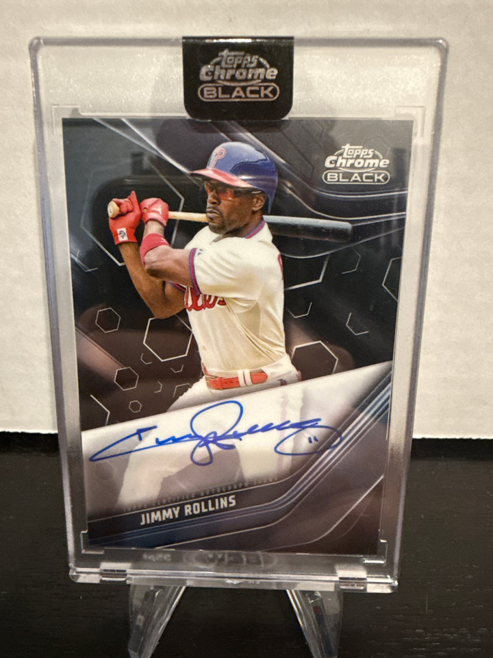 Jimmy Rollins 2023 Topps Chrome Black Auto
