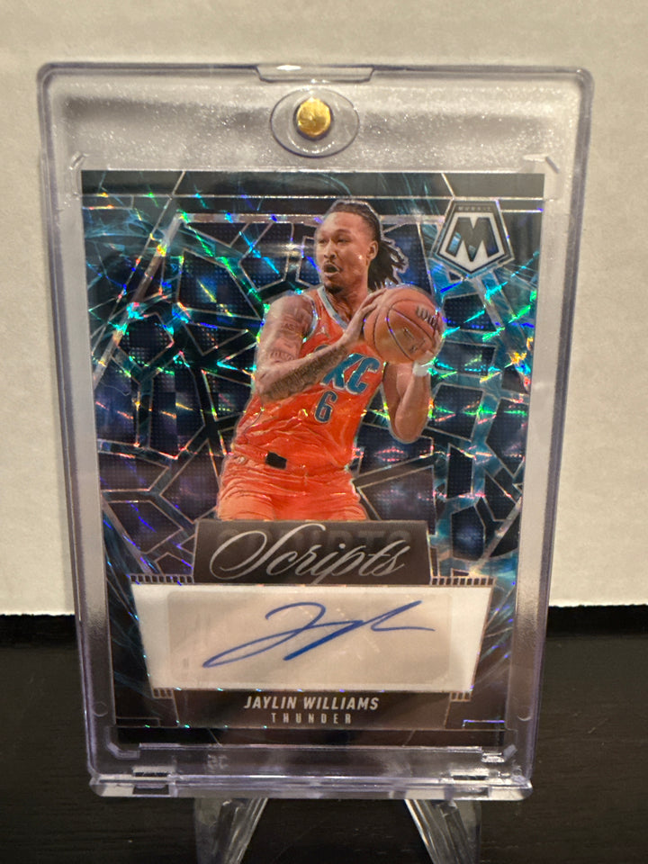 Jaylin Williams 2025 Panini Mosaic SSP Genesis Scripts Auto