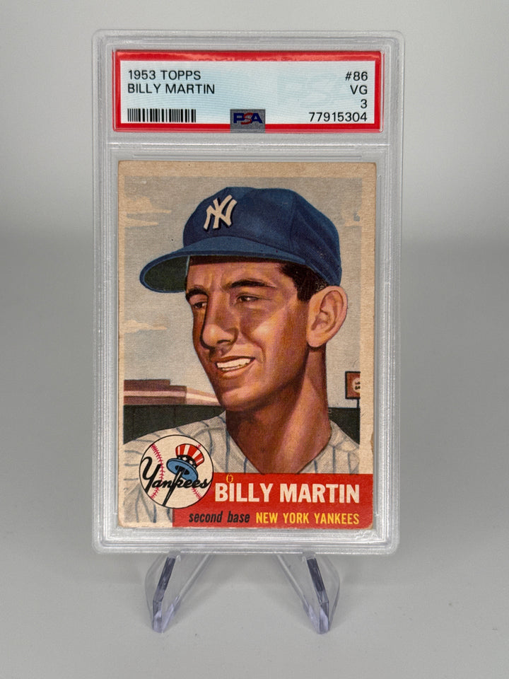 Billy Martin 1953 Topps, PSA 3