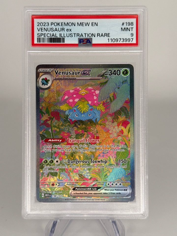 Pokémon TCG 2023 Venusaur EX Special Illustration Rare, 198/165, PSA 9 Mint