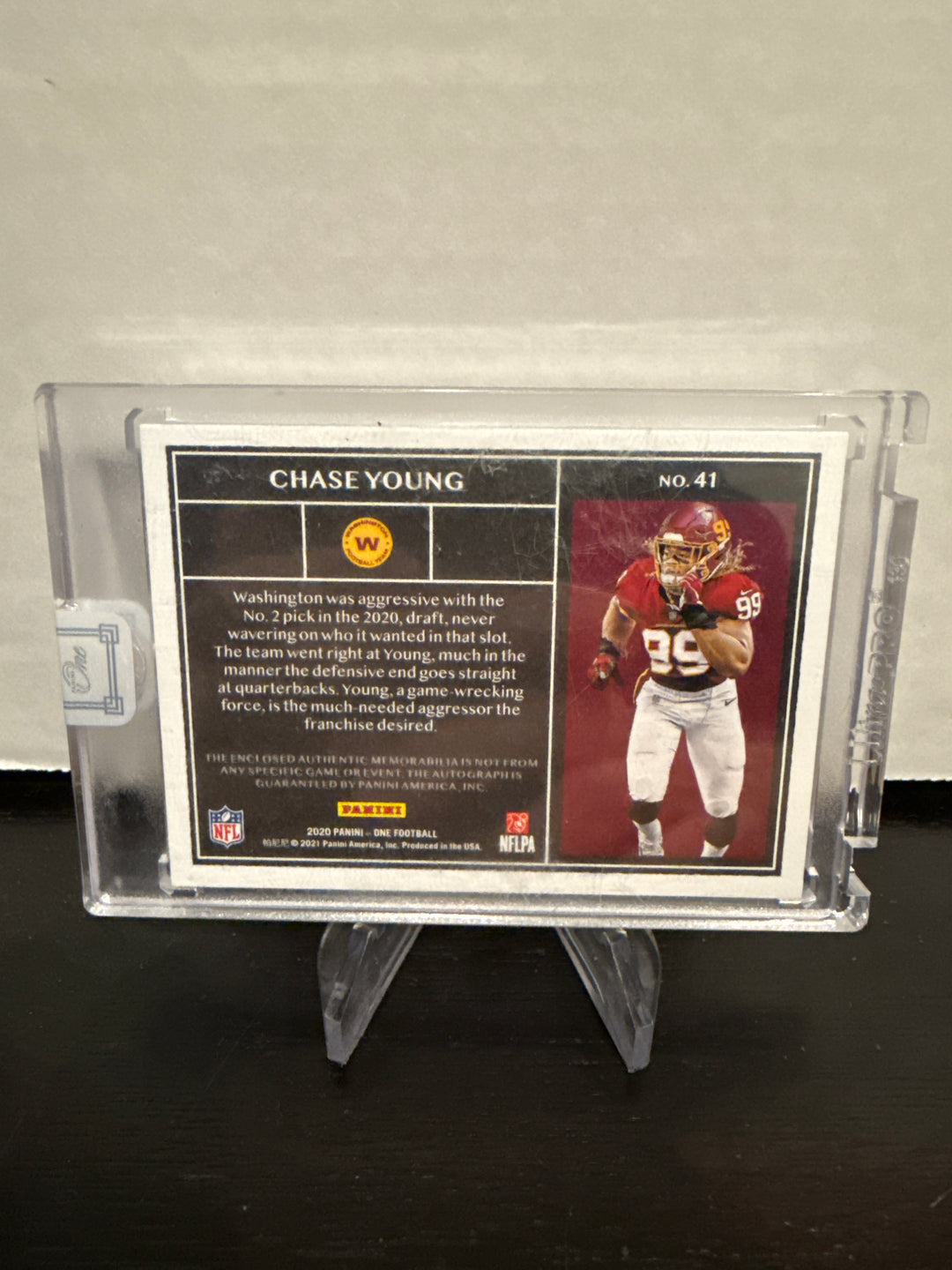 Chase Young 2020 Panini One Rookie Dual Patch Auto, 16/49