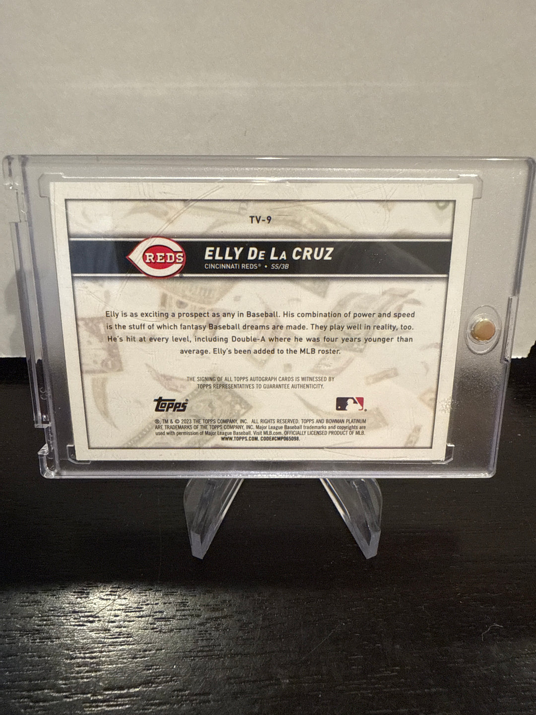 Elly De La Cruz 2023 Bowman Platinum Treasure in the Vault Auto, 08/50