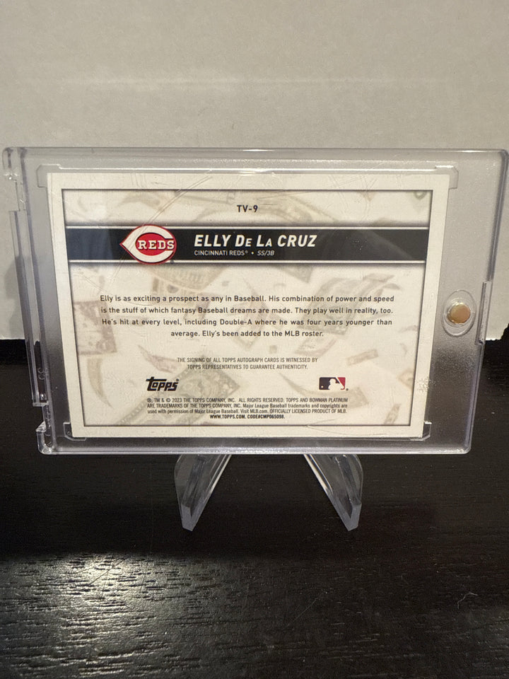 Elly De La Cruz 2023 Bowman Platinum Treasure in the Vault Auto, 08/50