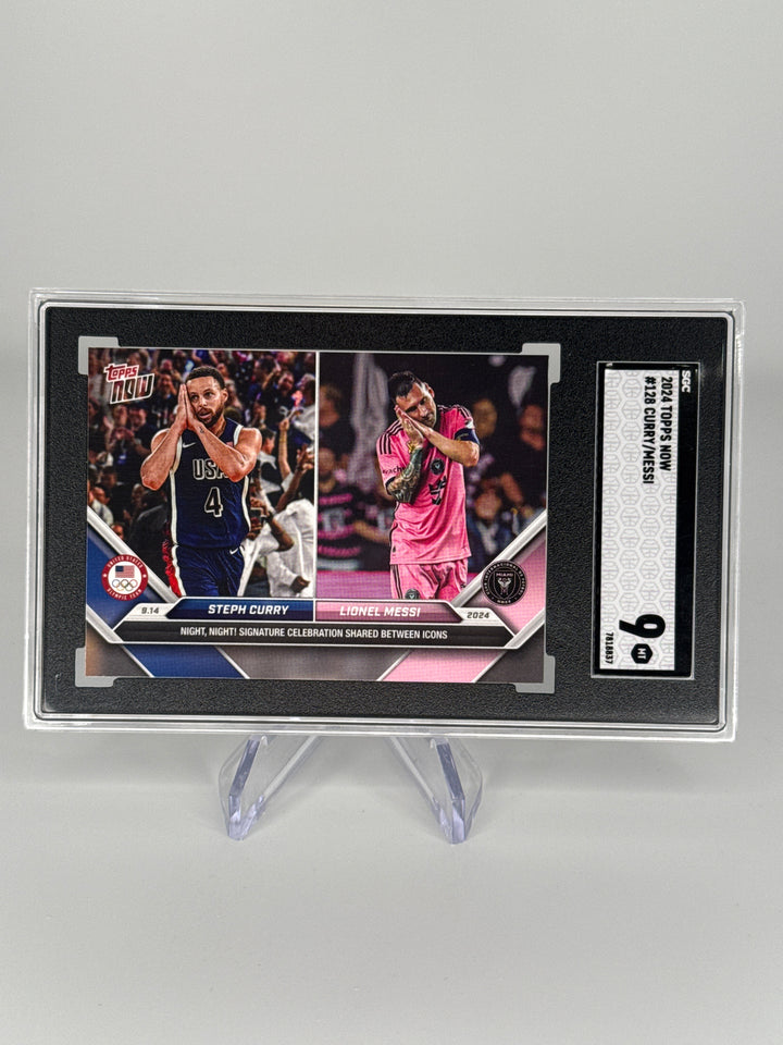 Stephen Curry/Lionel Messi 2024 Topps Now, SGC 9 Mint