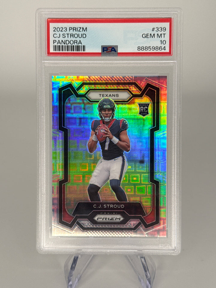 CJ Stroud 2023 Panini Prizm Pandora Rookie, 148/400, PSA 10 Gem Mint