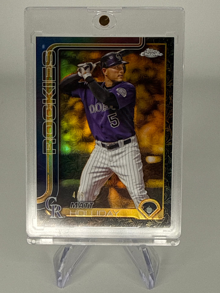 Matt Holliday 2025 Topps Gilded Collection Electroblack Refractor, 4/5