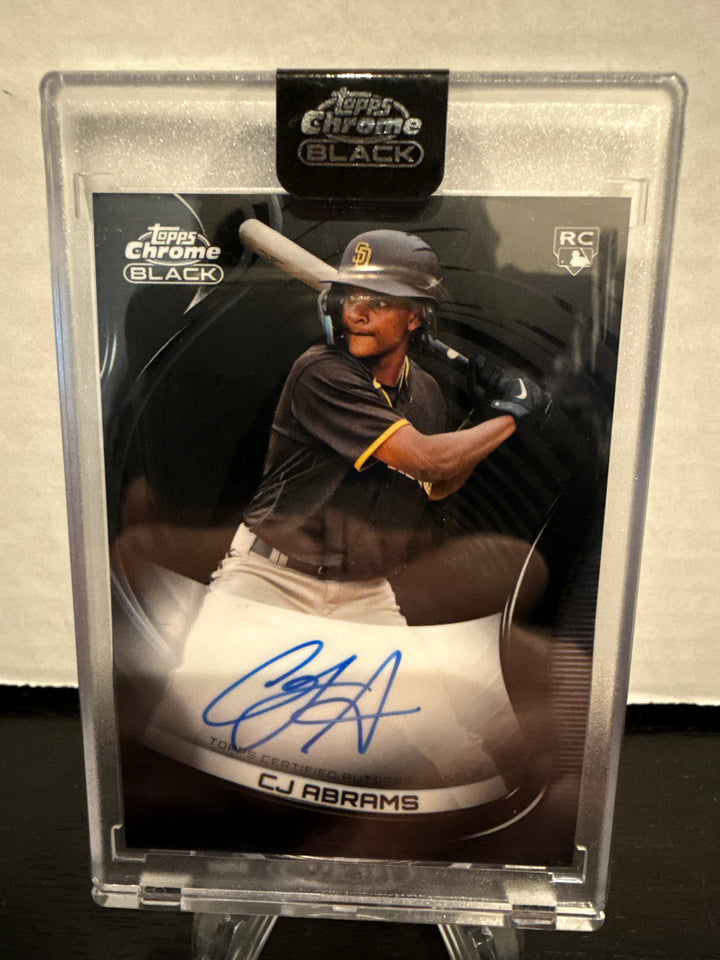 CJ Abrams 2022 Topps Chrome Black Rookie Auto