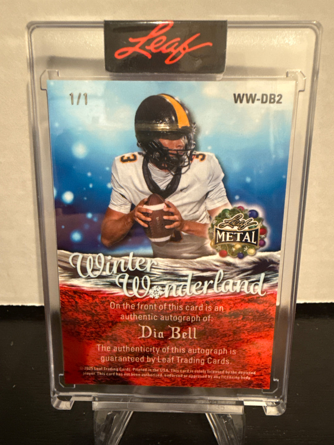 Dia Bell 2025 Leaf Metal Winter Wonderland 1/1 Auto