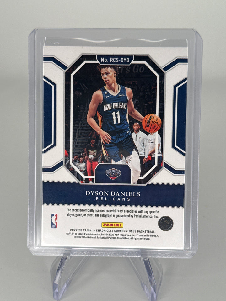 Dyson Daniels 2023 Panini Chronicles Cornerstones Quad Relic Rookie Patch Auto, 87/99