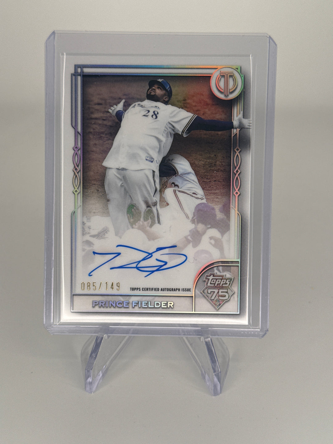 Prince Fielder 2026 Topps Tribute Tribute To Topps Auto, 085/149