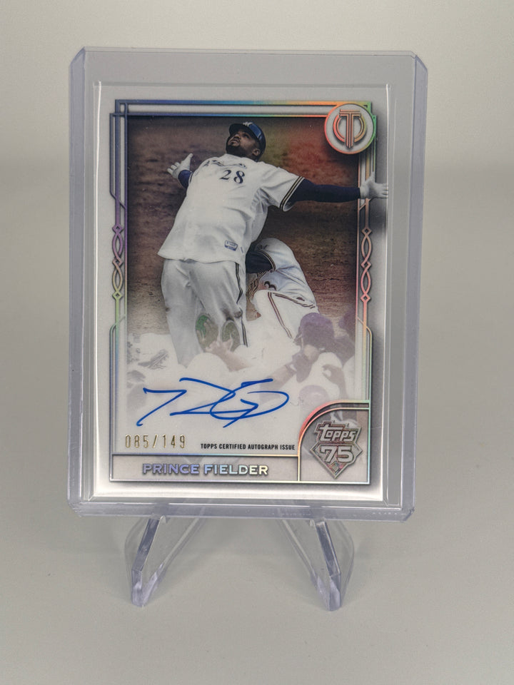 Prince Fielder 2026 Topps Tribute Tribute To Topps Auto, 085/149