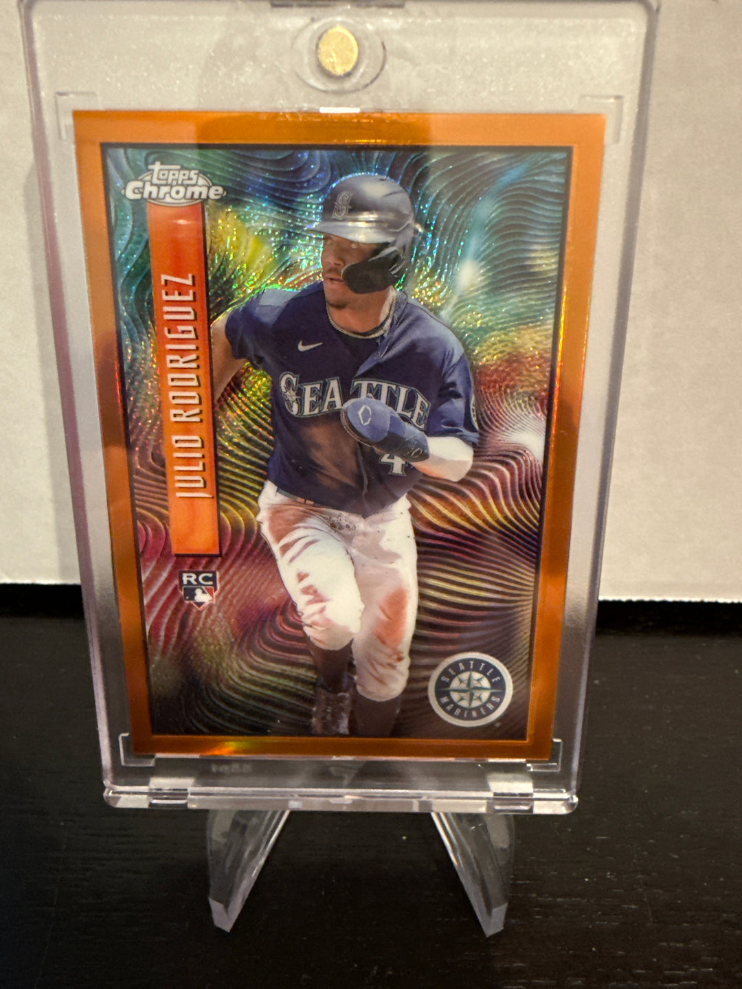 Julio Rodriguez 2022 Topps Chrome Expose Orange Rookie, 15/25