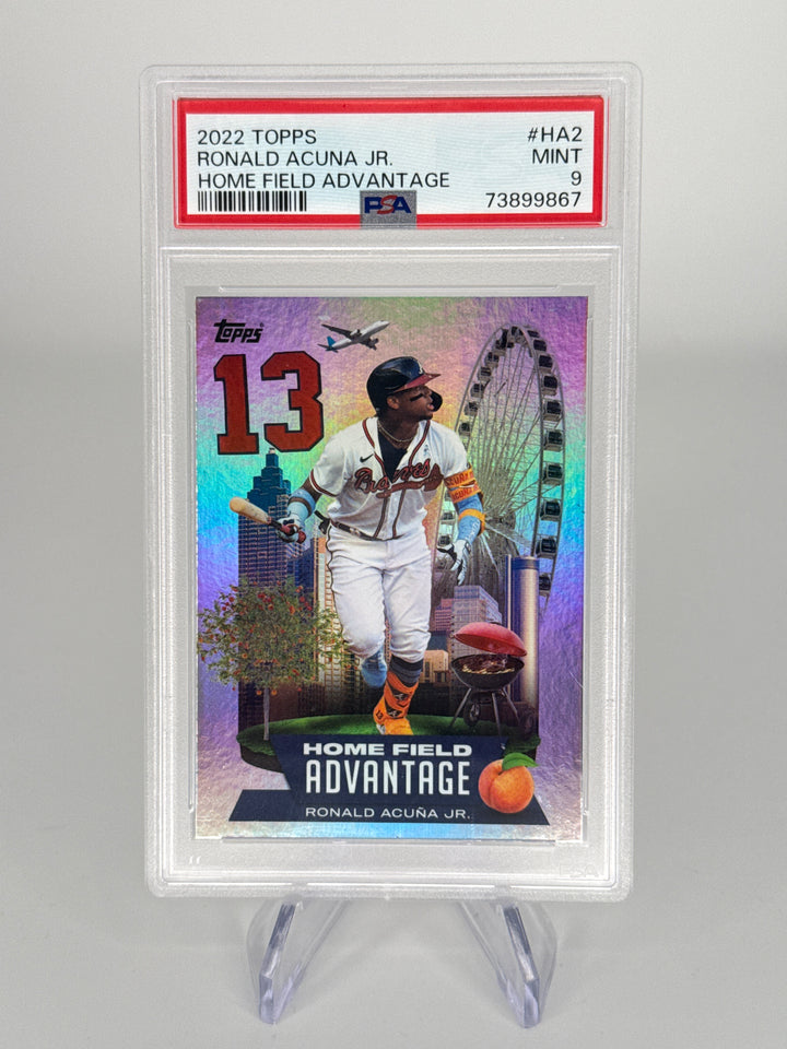 Ronald Acuna Jr. 2022 Topps Home Field Advantage SSP, PSA 9 Mint