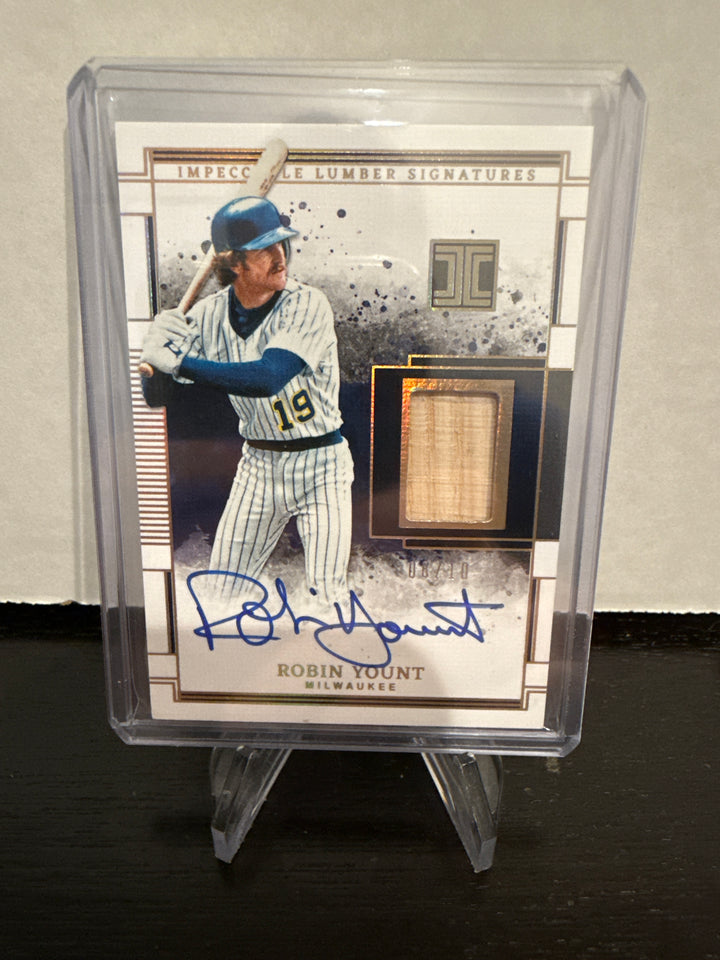 Robin Yount 2024 Panini Impeccable Lumber Signatures, 08/10