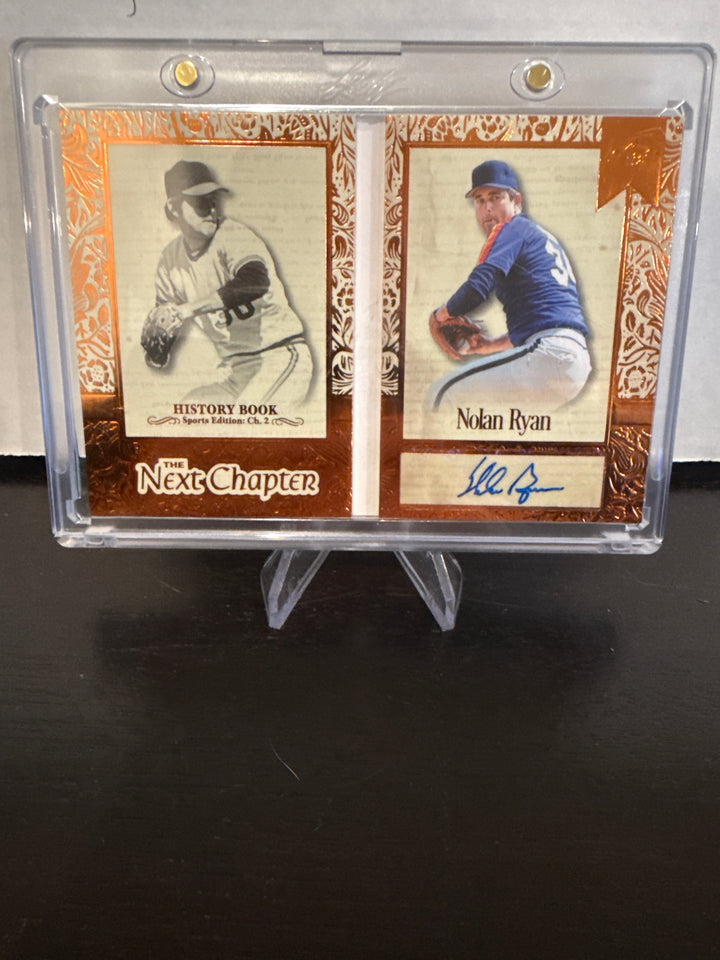 Nolan Ryan 2025 Leaf History Book The Next Chapter Booklet Auto, 14/25