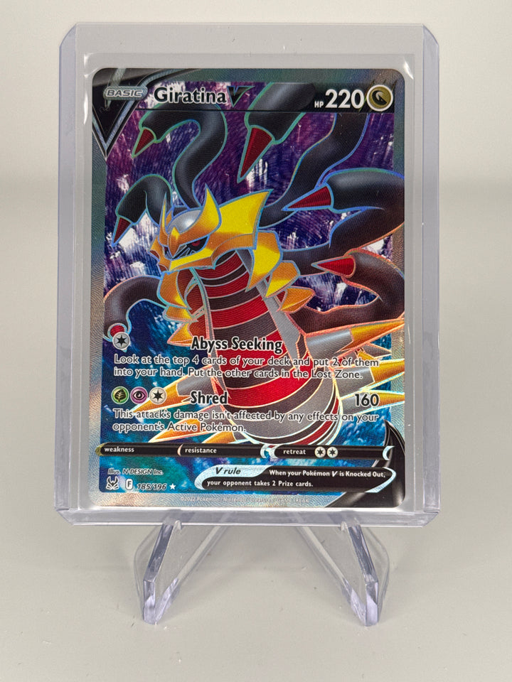 Pokemon TCG 2022 Giratina V Sword & Shield Lost Origins Full Art Ultra Rare Holo, 185/196