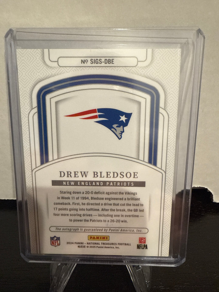 Drew Bledsoe 2024 Panini National Treasures Auto, 32/99