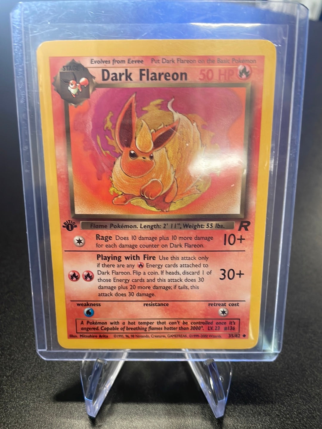 Pokemon TCG 2000 Dark Flareon 1st Edition Uncommon, 35/82